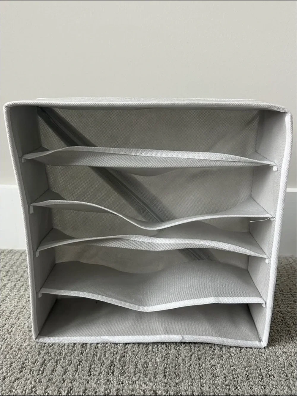 Amazon Gray Fabric Drawer Organizer Set with Multiple Compartments